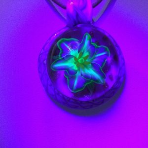 Purple Flower Pendant by Dennis Gerasimov